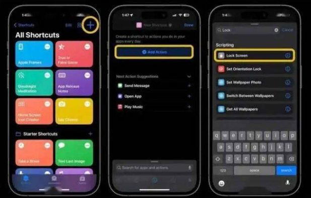 龙岩苹果14锁屏维修店分享iPhone14升级iOS16.4后如何创建锁屏快捷方式 