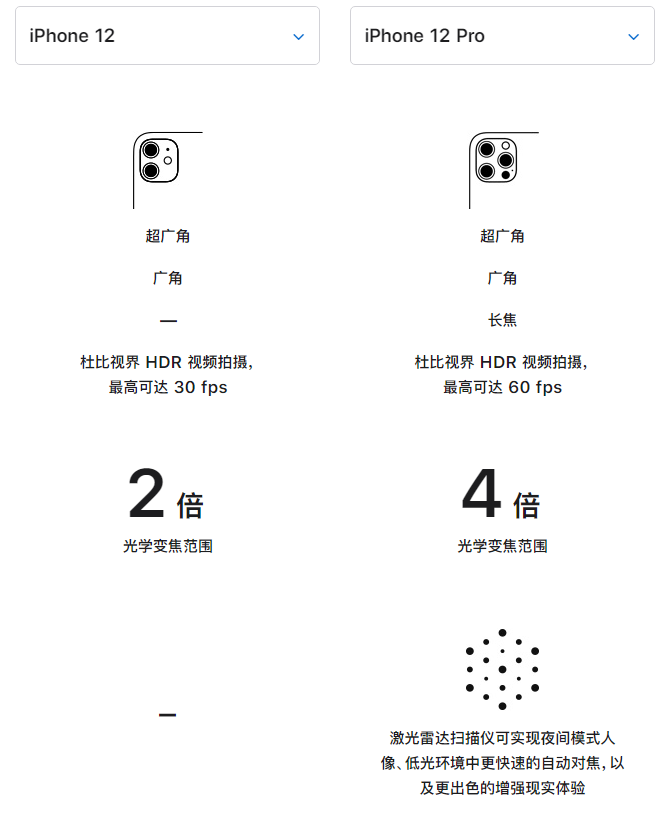 龙岩苹果手机维修分享苹果 iPhone 12 与 iPhone 12 Pro 选哪款 